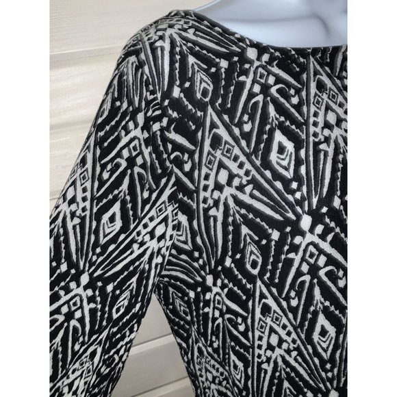 Billabong Sz MEDIUM Black White Scoop Back Flowy Blouse Tunic Top *VGUC - Picture 5 of 11